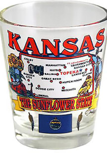 Kansas State Map Shot Glass