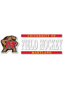 Red Maryland Terrapins 6x2 Field Hockey Decal