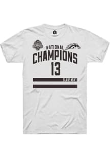 Grant Slukynsky Rally Mens White Western Michigan Broncos NIL 2025 National Champions Shirzee Play..