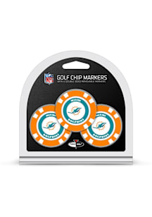 Miami Dolphins Poker Chip 3 Pack Golf Ball Marker