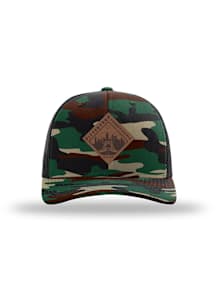 Uscape Pittsburgh 2T Faux Leather Patch 112 Trucker Adjustable Hat - Green