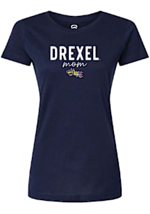 Summit Sportswear Drexel Dragons Womens Navy Blue Mom Short Sleeve T-Shirt