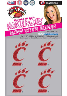 Black Cincinnati Bearcats 6pk Fandazzler Tattoo