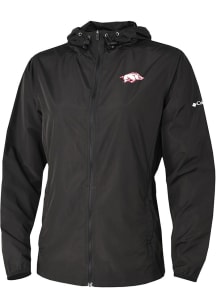 Columbia Arkansas Razorbacks Womens Black Heat Seal Prodigy Light Weight Jacket