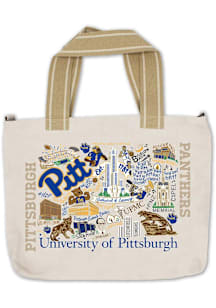 Pitt Panthers  14x18 Canvas Tote Bag - White