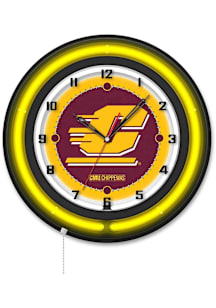 Central Michigan Chippewas 19in Neon Wall Clock