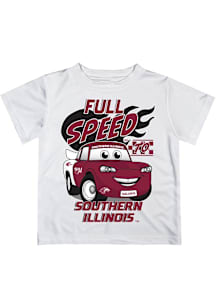Vive La Fete Southern Illinois Salukis Toddler White Full Speed Short Sleeve T-Shirt