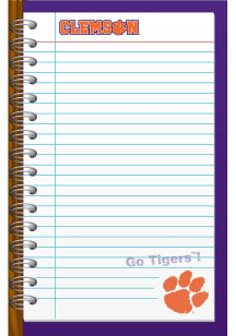 Clemson Tigers Memo Notebook and Folder - White