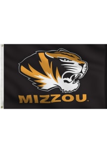 Missouri Tigers 3x5 Black Grommet Black Silk Screen Grommet Flag