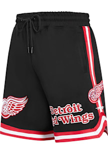 Pro Standard Detroit Red Wings Mens Black Classic Chenille Shorts