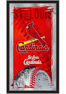 St Louis Cardinals Baseball Hanging Back Bar Mirror