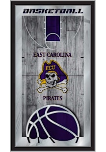 East Carolina Pirates Basketball Hanging Back Bar Mirror