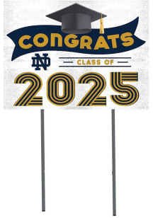 Notre Dame Fighting Irish KH Sports Fan 18x24 Yard Sign with Stakes Class of 2025 Yard Sign - Whit..