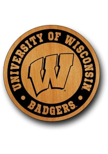 Wisconsin Badgers Wood Coaster -