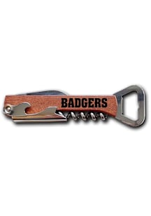 Wisconsin Badgers Wood Wine Key  Utensils
