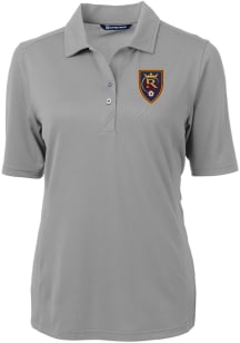 Cutter and Buck Real Salt Lake Womens Grey Virtue Eco Pique Short Sleeve Polo Shirt