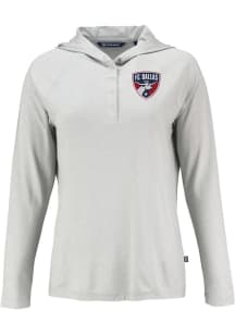 Cutter and Buck FC Dallas Womens Grey Coastline Eco Hooded Sweatshirt