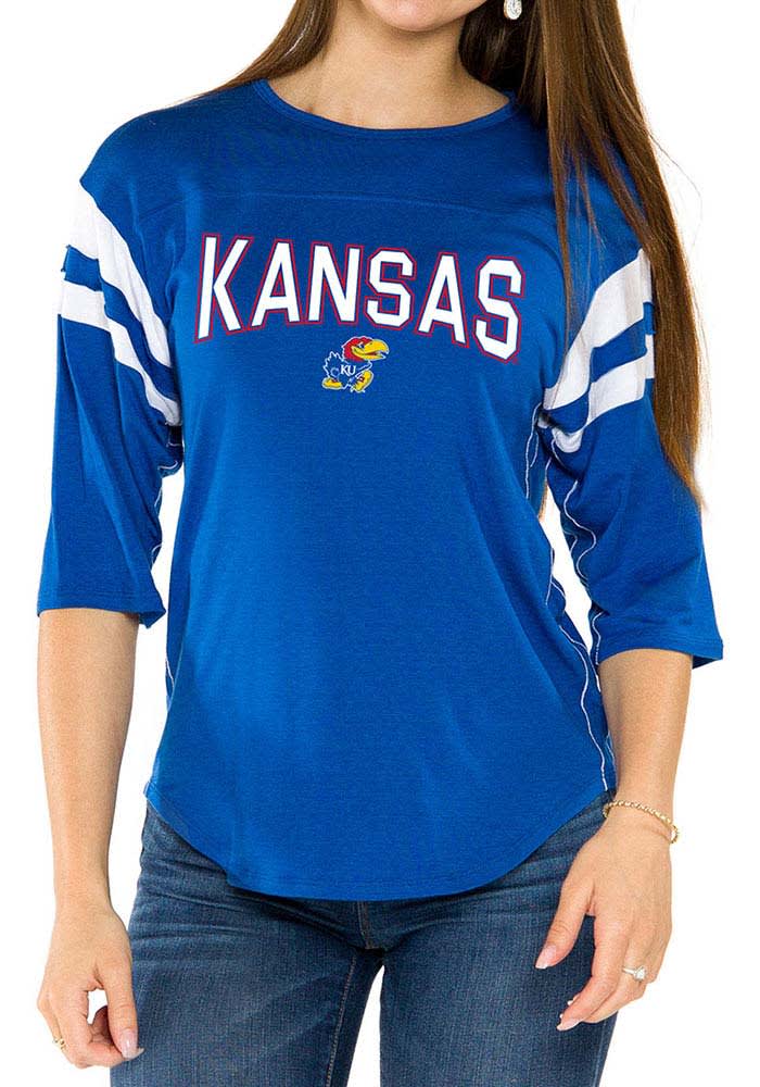 Kansas Jayhawks Womens Blue Abigail LS Tee