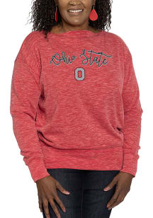Flying Colors Ohio State Buckeyes Womens Brown Lainey Crew Sweatshirt