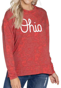 Flying Colors Ohio State Buckeyes Womens Brown Brandy Crew Sweatshirt