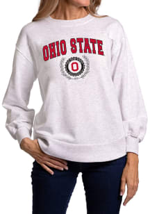Flying Colors Ohio State Buckeyes Womens Grey Yvette Crew Sweatshirt