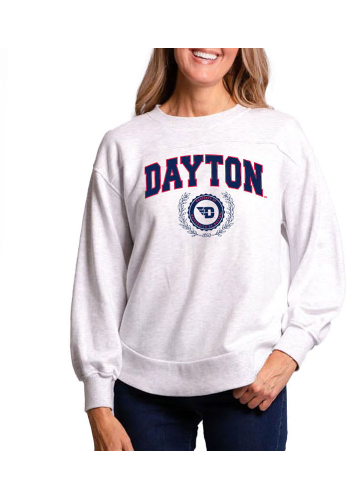 Dayton Flyers Womens Grey Yvette Crew Sweatshirt