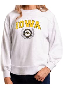 Flying Colors Iowa Hawkeyes Womens Grey Yvette Crew Sweatshirt