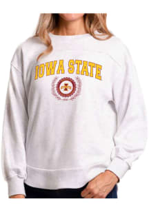 Flying Colors Iowa State Cyclones Womens Grey Yvette Crew Sweatshirt
