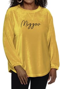 Flying Colors Missouri Tigers Womens Gold Carly Corduroy Crew Sweatshirt