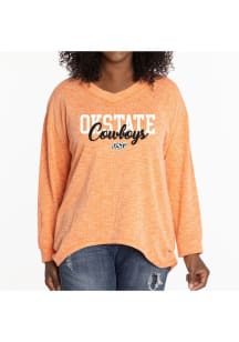 Flying Colors Oklahoma State Cowboys Womens Orange Bailey Crew Sweatshirt