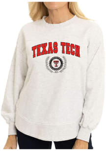 Flying Colors Texas Tech Red Raiders Womens Grey Yvette Crew Sweatshirt