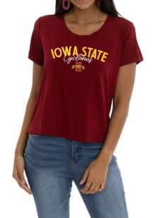 Flying Colors Iowa State Cyclones Womens Red Scarlett Short Sleeve T-Shirt
