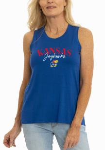 Flying Colors Kansas Jayhawks Womens Blue Hannah Tank Top