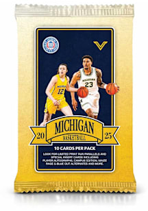 Michigan Wolverines Varsity Basketball Team Trading Card Pack Collectible NCAA Cards - Navy Blue