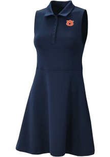Columbia Auburn Tigers Womens Navy Blue Heat Seal Match Short Sleeve Dress