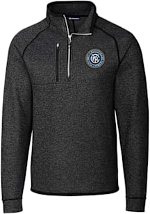 Cutter and Buck New York City FC Mens Charcoal Mainsail Big and Tall Qtr Zip