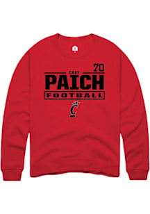 Cray Paich Cincinnati Bearcats Mens Red NIL Stacked Box Player Crew