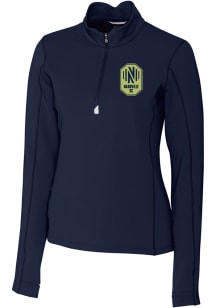 Cutter and Buck Nashville SC Womens Navy Blue Traverse Qtr Zip Pullover