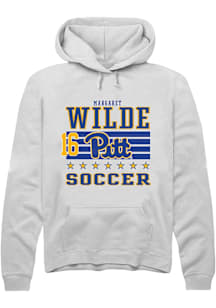 Margaret Wilde Pitt Panthers Mens White NIL Striped Player Hood