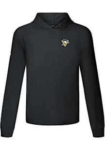 Levelwear Pittsburgh Penguins Mens Black Dimension Embroidered 3D Patch Long Sleeve Hoodie