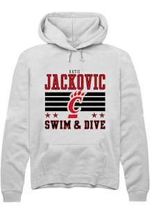 Katie Jackovic Cincinnati Bearcats Mens White NIL Striped Player Hood