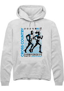 Summit Sportswear Big Ten Mens White 2025 Cross Country Championships Long Sleeve Hoodie