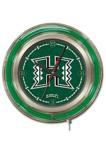 Hawaii Warriors Double Neon Wall Clock