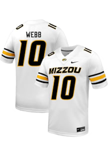 Sterling Webb  Nike Missouri Tigers White Football NIL Name And Number Football Jersey
