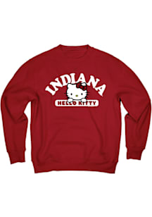 Indiana Hoosiers Womens Red Quick Look Crew Sweatshirt