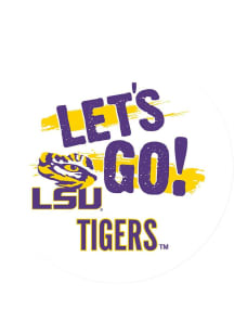 LSU Tigers 3&quot; Lets Go Button - Purple