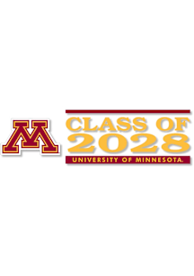 Minnesota Golden Gophers 6x2 Class of 2028 Auto Decal - Maroon