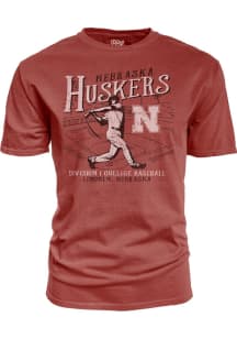 Nebraska Cornhuskers Big Ten Baseball Short Sleeve T Shirt - Red