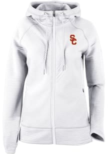 Womens USC Trojans White Columbia Pack It Up Long Sleeve Full Zip Jacket