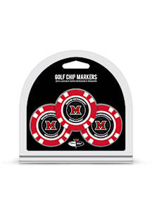 Miami RedHawks Poker Chip 3 Pack Golf Ball Marker